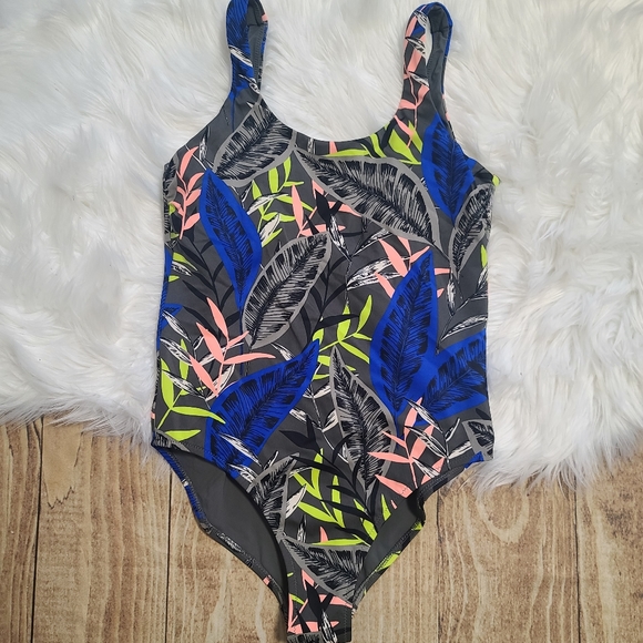 Athleta midnight palm scoop one piece swimsuit - Picture 2 of 6